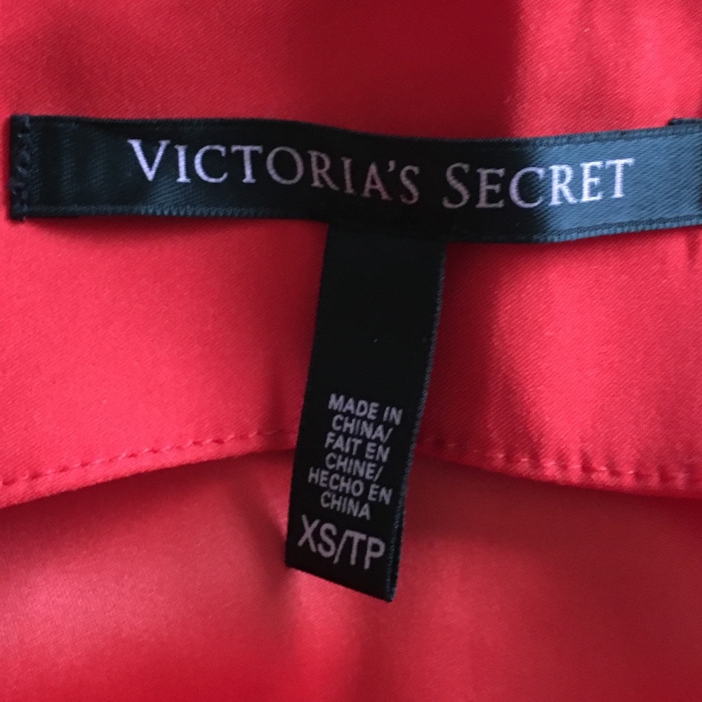 Victoria's Secret 2010 Red Satin Black Rhinestone Embellished Dress, Size XS - Picture 12 of 15